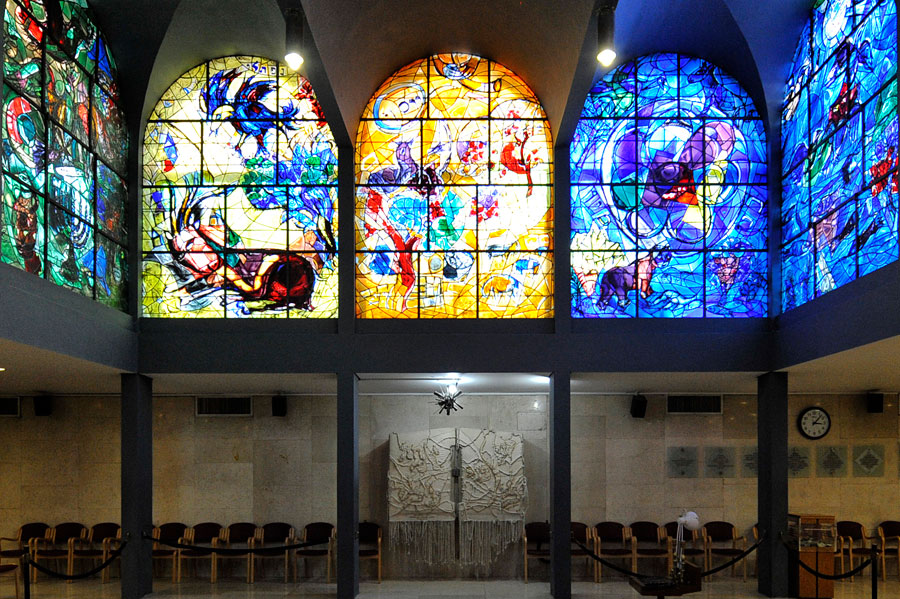 Chagall-Fenster Hadassah Naphtali, Joseph und Benjamin