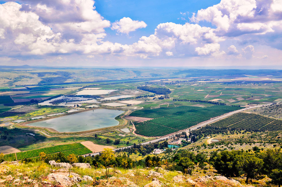 Das Hula-Tal in seiner vollen Ausdehnung im Norden Israels. (© Matthias Hinrichsen)