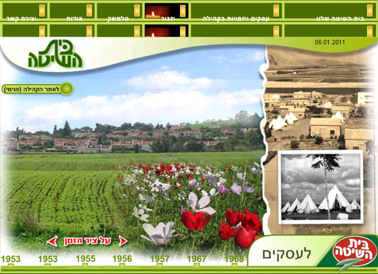 Internetseite des Kibbuz Beit HaSchitah.
