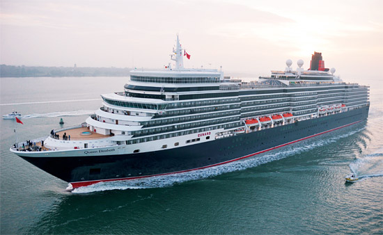 Eins der schönsten Kreuzfahrtschiffe der Welt ist die Queen Elizabeth, die in dritter Generation 2010 zu Wasser gelassen wurde. (© Cunard)
