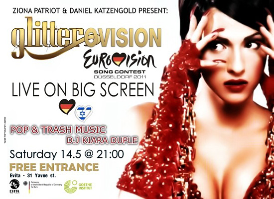 Glitterovision Eurovision 14. Mai 2011 in Tel Aviv.