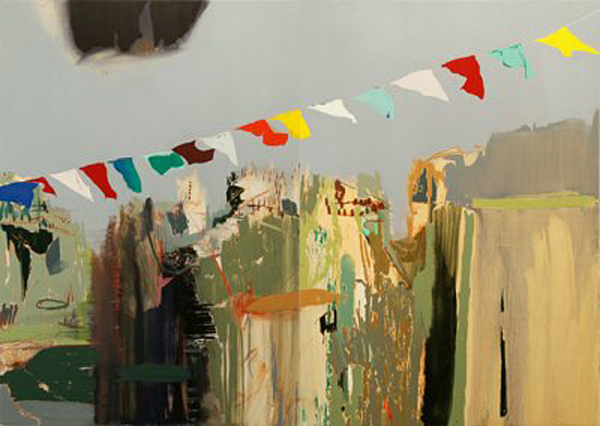 Matan Ben-Tolila: Flags; Öl auf Leinwand 160 x 224 cm - 2011 (© galerie61)