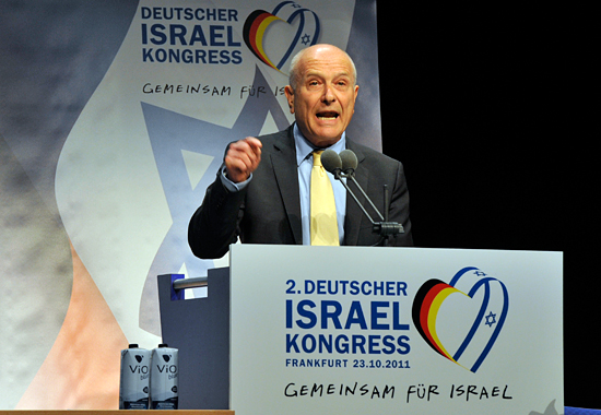 Yoram Ben Ze'ev bei einer seiner letzten großen Veranstaltungen, dem 2. Deutschen Israelkongress in Frankfurt. (© IsraelMagazin) 