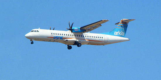 Mit Kurzstreckenflugzeugen vom Typ ATR 72 wird Arkia die Verbindung zwischen Tel Aviv und dem Toten Meer neu schaffen. (© Arkia)