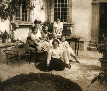 Die Familie Stein 1902 im Italienurlaub in Fiesole.
