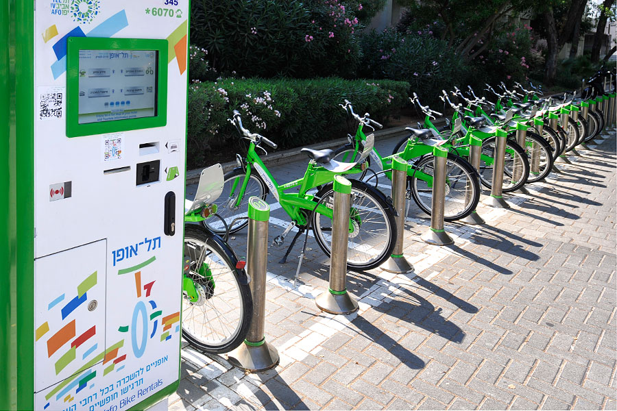 Erfolgreich gestartet in Tel Aviv: das Mietfahrrad. (© Matthias Hinrichsen)