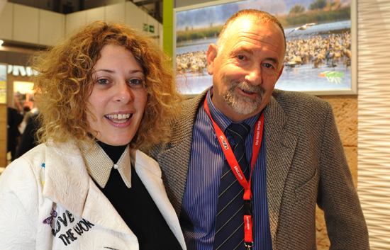 Shiri Waintrob, Marketing Managerin für israelischen Tourismus (li.) und Avi Sandberg, Generalmanager für die Region Tiberias mit See Genezareth gaben auf der ITB 2012 sehr kompetent Auskunft über die einmalig schöne Region Israels. (© Matthias Hinrichsen)