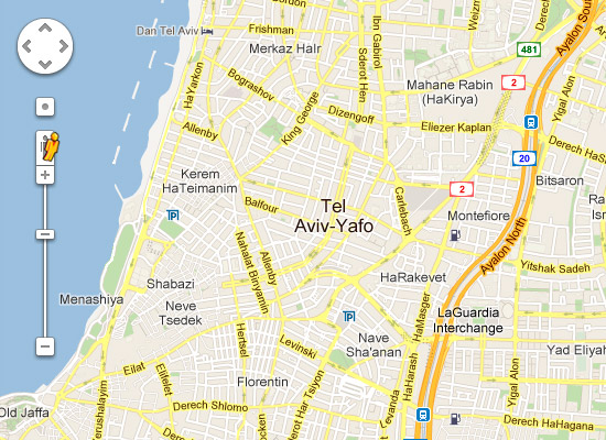 Ab Sonntag werden Nutzer von Google Maps auch die Funktion Street View nutzen können. (© IsraelMagazin/Google Maps)
