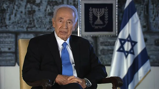 Shimon Peres in seiner Videobotschaft zum 64. israelischen Unabhängigkeitstag. (YouTube-Video)