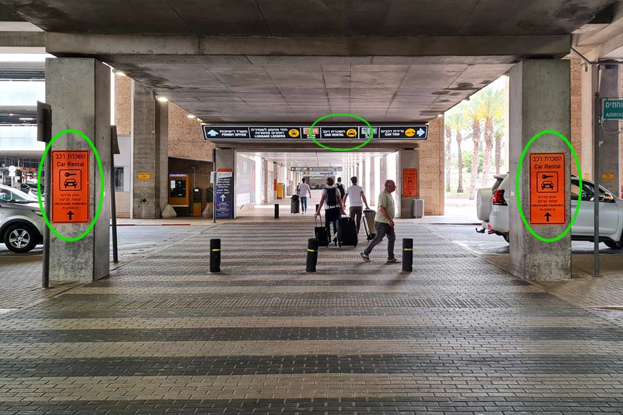 Mietwagenstationen am Flughafen Ben Gurion