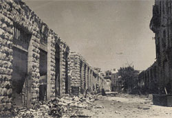 Der Jerusalemer Stadtteil Mamilla im Mai 1949 nach dem Angriff durch jordanische Truppen. (© IDF)