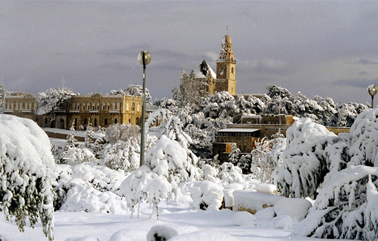 Schnee in Jerusalem ist recht selten, noch seltener in großen Mengen. (© GPO)