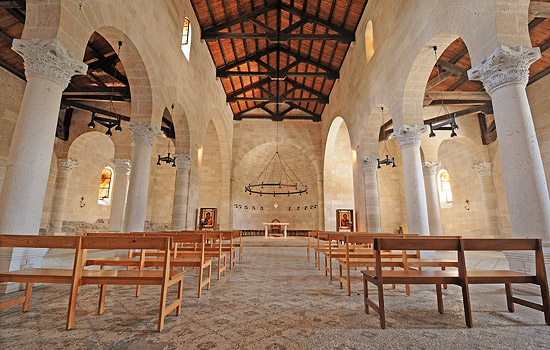 Die Brotvermehrungskirche in Tabgha. (© Matthias Hinrichsen)