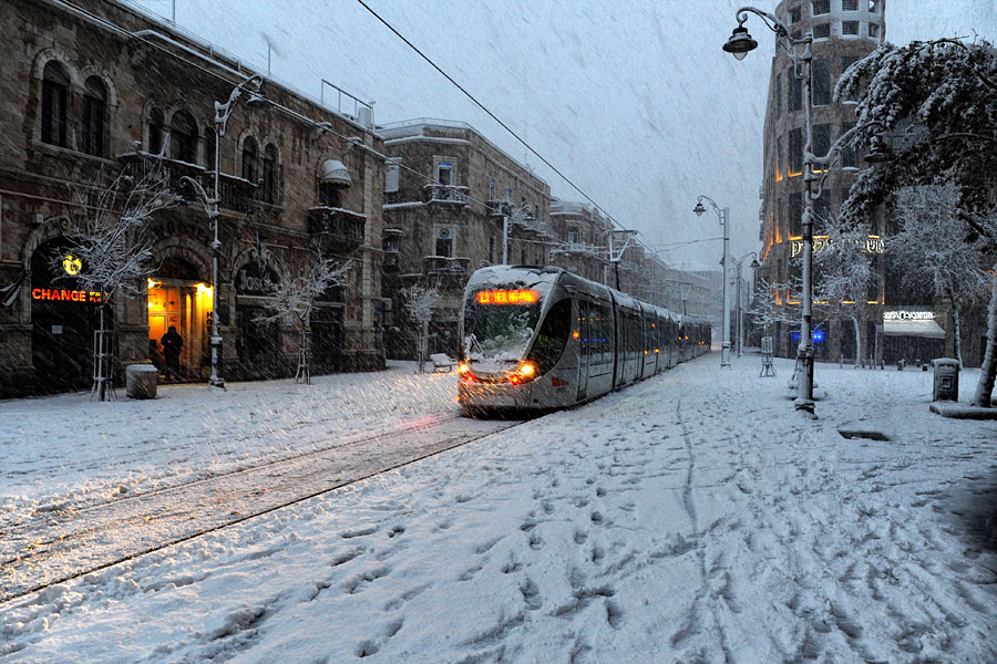 Schnee in Jerusalem. (© Mark Neyman/GPO)