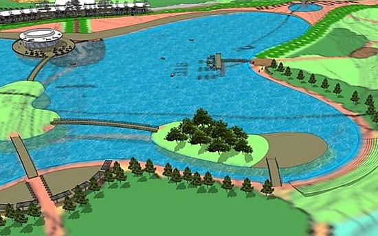 Ein See mit neun Hektar Wasserfläche entsteht derzeit in Be´er Sheva. 2018 soll das Projekt fertiggestellt werden. (© City of Be´er Sheva)