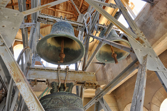Himmelfahrtkirche in Jerusalem: Die kleinen Glocken. (© Matthias Hinrichsen)