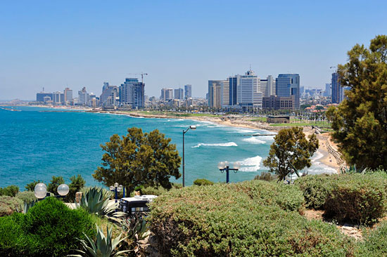 Die Mittelmeerküste vor Jaffa und Tel Aviv. (© Matthias Hinrichsen)