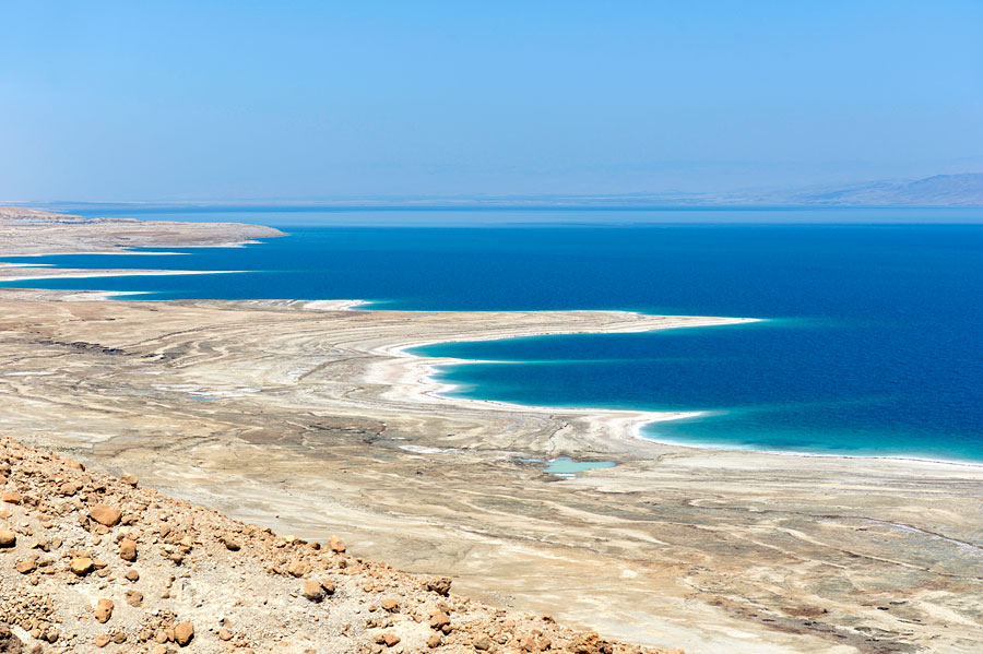 Totes Meer: tiefster Punkt der Erdoberfläche.