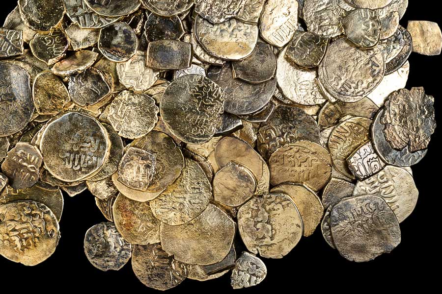 Antike Münzen aus der Zeit der Mameluken. 