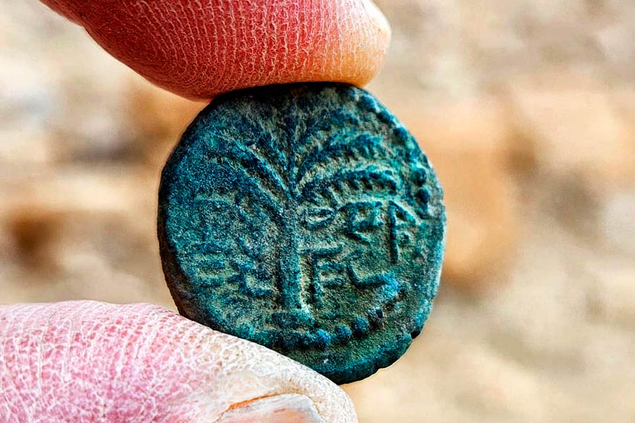 Jüdische Münze 132 n. Chr.